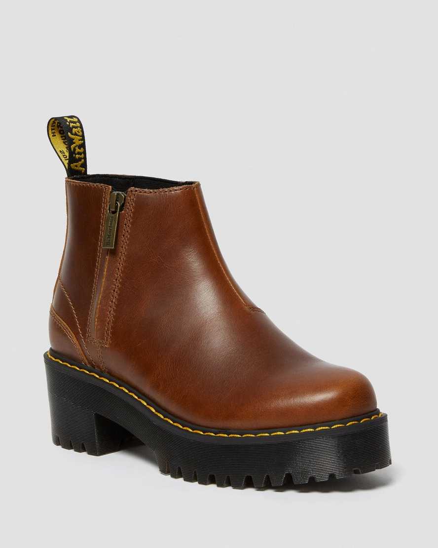 Dr. Martens Rometty Nahka Naisten Chelsea Nilkkurit - Oranssi Nilkkurit [357-YJHZCP]